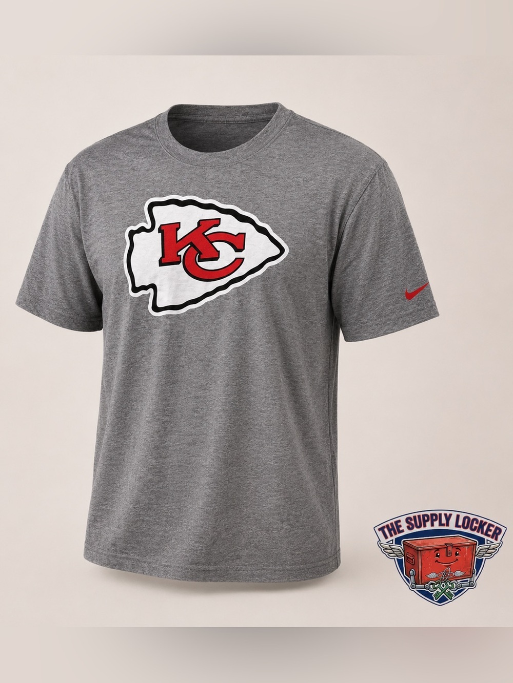 Nike Kansas City Chiefs Gray Graphic T Shirt Men’s Medium NFL Football Tee